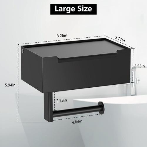 Vewo Soporte De Papel Higienico Con Estante Y Almacenamiento 1