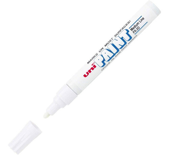 Marcador Industrial Uni Paint Px20 Al Aceite Blanco Pack X10 0