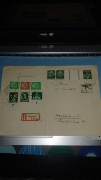 Alemania 3 Er Reich Sobre Estampillas Setenant 1936 Import++ 0