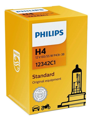 Lampara Philips H4 Standard Delantera Honda Xre 300 60/55w 0