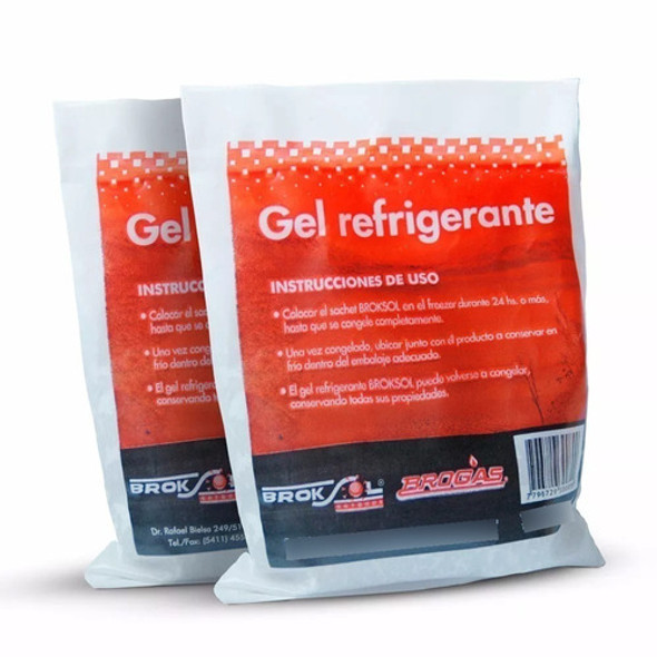 Gel Refrigerante Termico Brogas 300 Gr Lunchera X 2 Unidades 0