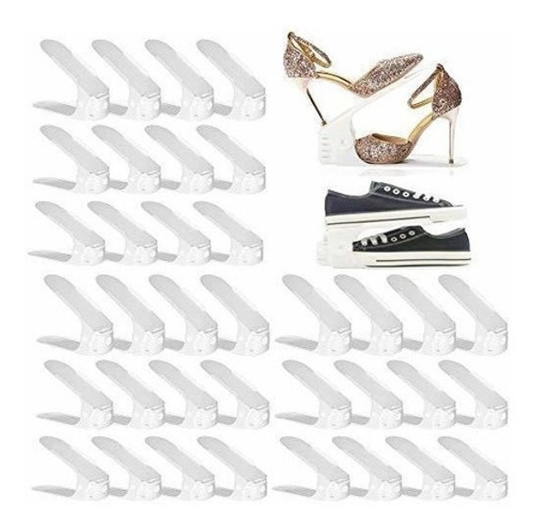 36 Organizadores Para Zapatos Ajustables Blanco 0 36 Organizadores Para Zapatos Ajustables Blanco 0