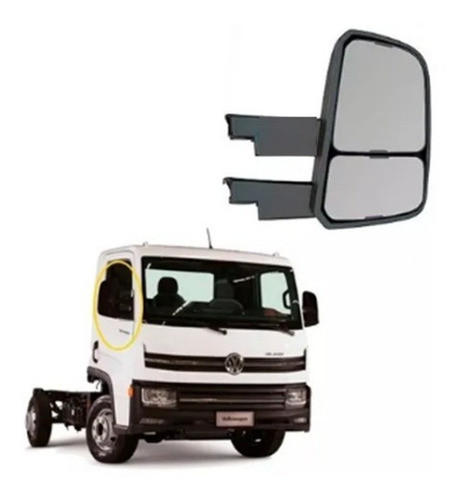 Espelho Retrovisor Dir Completo Bifocal Convexo Vw Delivery 0