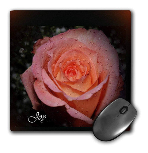 3drose Llc 8 x 8 x 0.25 inches Mouse Pad, Peach Rose Of J 0