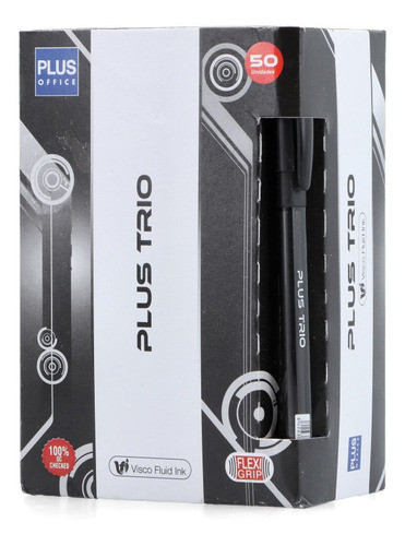 Bolígrafo Lapicera Tinta Gel Negra Trazo 1mm. Caja X 50 1
