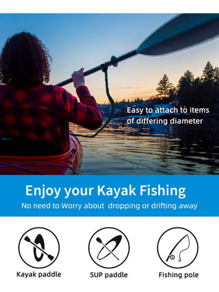 Correa Kayak Stretchable Anillo D 152-213 Cm, Negro 1