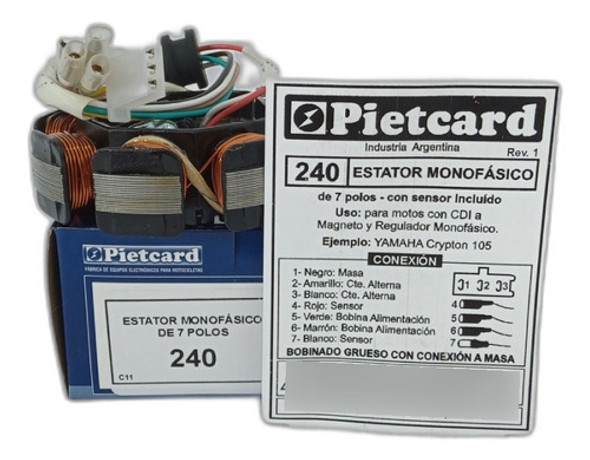 Estator Yamaha Crypton 105 Polos 7 Pietcard En Msp 1