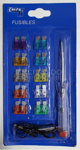 Blister Pack De 10 Fusibles Ficha + Buscapolos 1