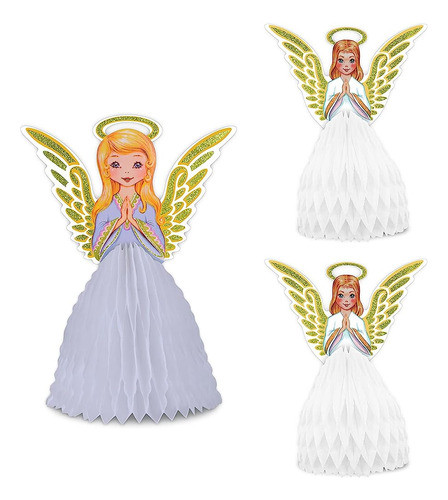 Beistle Vintage Christmas Angel Centerpiece Set, 11.5  Y 8 , 0