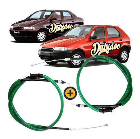 Kit X 2 Cables De Freno Fiat Palio Siena 96/ 0