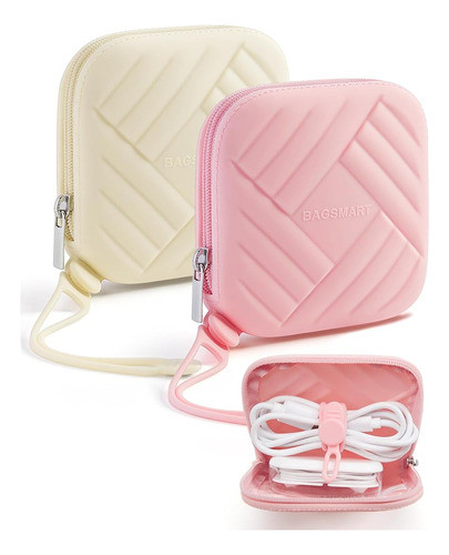 Bagsmart 2 Pcs Estuche Organizador De Auriculares De Silicon 0