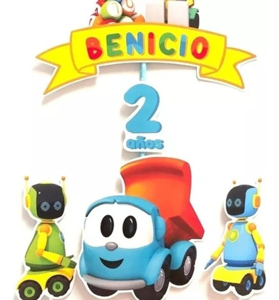 Toppers Cake Adorno Para Torta Leo El Pequeño Camión 0