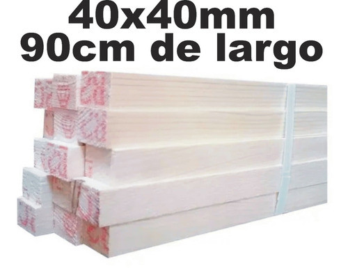 La Plata Liston Madera Balsa De 40x40mm X 90cm De Largo Boya 1