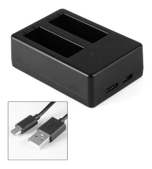 Cargador De 2 Baterias Dual + Cable Usb Gopro Hero 5 6 7 1