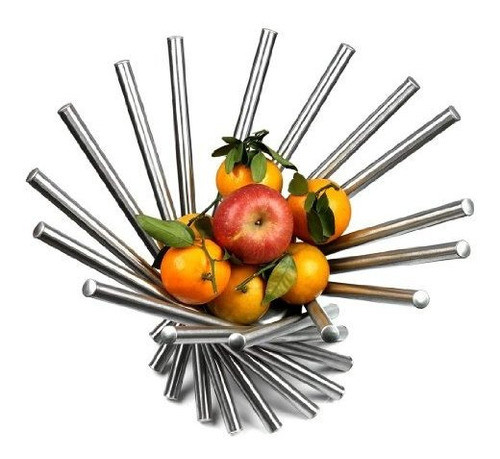 Visol Products Heliot  Bol De Frutas Moderno Acero Inoxidabl 0