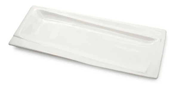 Fuente Para Sushi Curva 40 X 12 Cm Porcelana Premium H 0