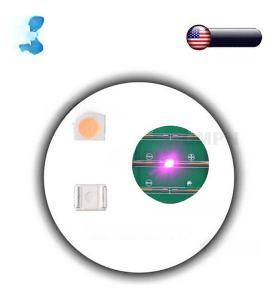100pcs 1210 3528 Smd Chip Led Lámpara Luz Brillante Rosa Smt 0