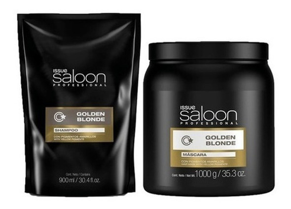 Kit Shampoo Mascara Golden Blonde Issue Saloon Professional 0