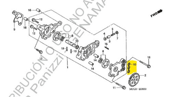 Oring Bomba Aceite Falcon Nx400 Original Genamax 1