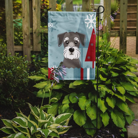 Caroline's Treasures Bb1702gf Winter Holiday Schnauzer Garde 1 Caroline's Treasures Bb1702gf Winter Holiday Schnauzer Garde 1