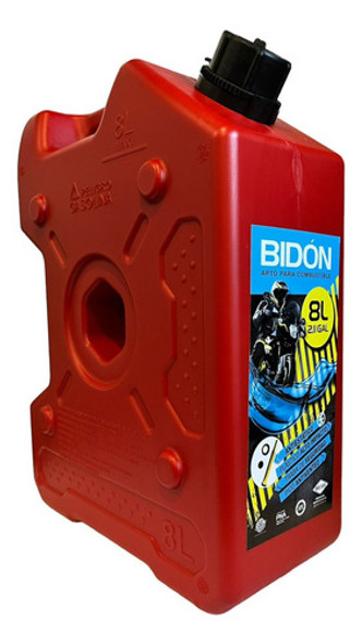 Bidón Combustible Chato Rojo P/nafta 8 Litros- Con Pico Roan 0 Bidón Combustible Chato Rojo P/nafta 8 Litros- Con Pico Roan 0