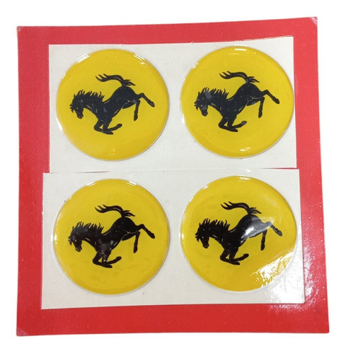 Logo Centro De Llanta  Ferrari   55mm Blister X 4 0