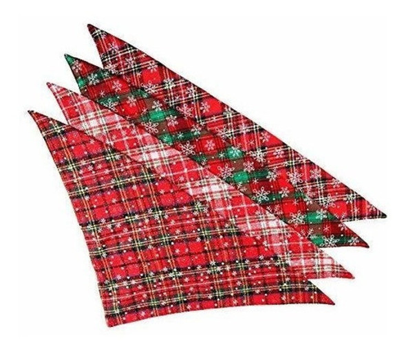 Lamphyface 4pcs Perro Bandana Navidad Mascota Triangulo Buf 1 Lamphyface 4pcs Perro Bandana Navidad Mascota Triangulo Buf 1