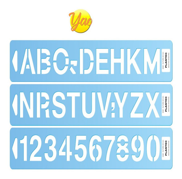 Letrografo Letras Y Números Plantec 80mm(2280)abasto 1