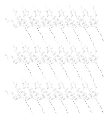 Kisangel 50 Piezas De Tallo De Flor Artificial Con Cuentas D 0