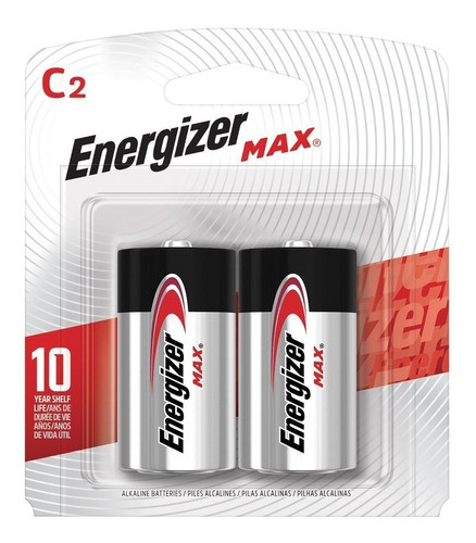 6 X Pilas Alcalinas Mediana Tipo C Energizer Max Blister 0