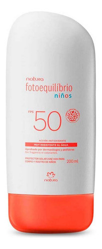 Natura Fotoequilíbrio Protector Solar P/ Niños Fps 50 0