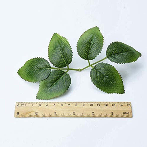 10/50 Hojas Artificiales De Rosas De Simulación De Seis Hoja 1