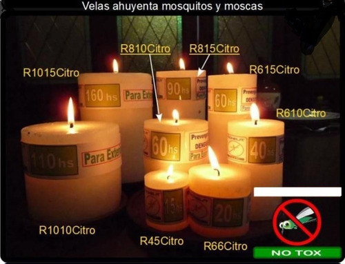 Vela De Citronela Contra Mosquitos Dengue 10x15 Velas 1