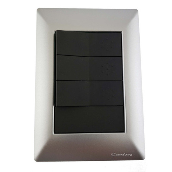 Llave De Luz Armada Cambre 3 Puntos Gris-aluminio Sigloxxii 0