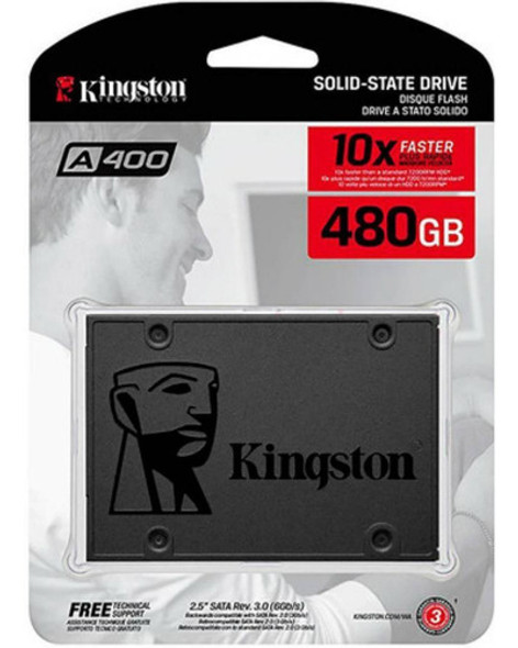 Kingston Disco Solido Ssd 480gb Sata Sa400s37/480g Tranza 0