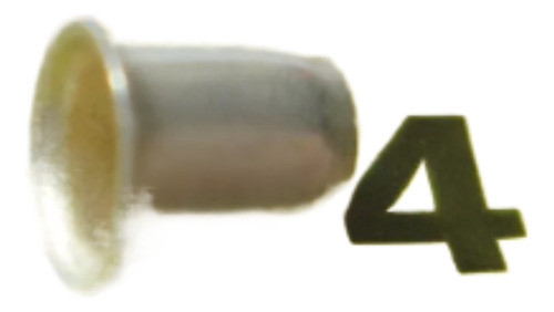 5 X 6 Mm Tubular  Lote De 100 Remache Bronce  Plata 0