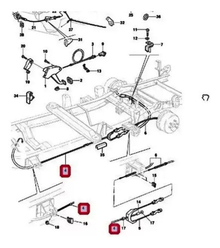 Cable Freno De Mano Delantero Chevrolet Silverado 97 - 01 1