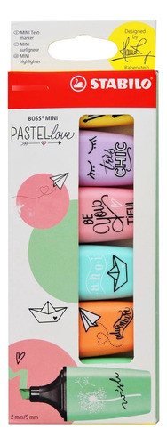 Resaltador Stabilo Boss Pastel Mini Set X6 Serviciopapelero 0