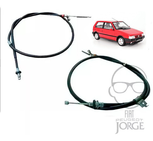 Juego De Cables Freno Mano Fiat Uno 70s Kit Por Dos Cables 1
