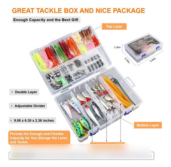 Kit Pesca Señuelos Cebos Pesca Regalo Set De 327 Piezas. 1