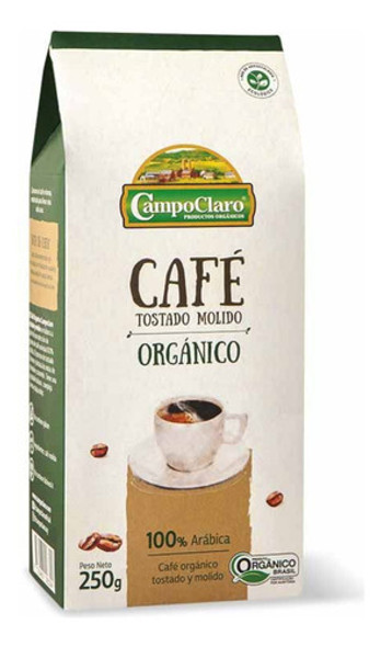 Café Orgánico Tostado Molido Campo Claro 250g - Graviola 0