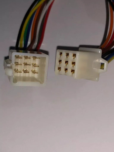 Cable Arnés Universal Audio Auto 9 Pines Macho Hembra 30 Cm 1