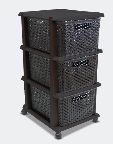 Cajonera Ratan 3 Cajones Con Ruedas 1