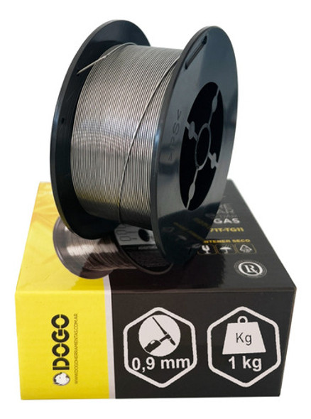 Alambre Flux 0,9mm Soldar Mig Sin Gas Rollo 1 Kg - Pack X2 1