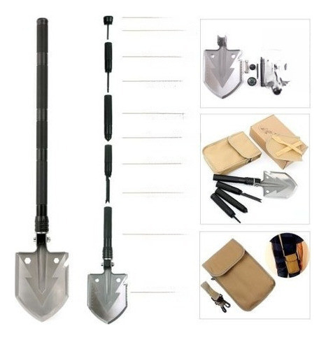 Herramienta De Camping Pala Plegable Negro Espada De Supervi 1