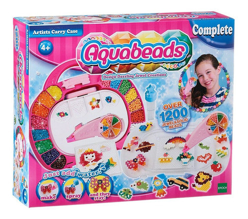 Juego Infantil Aquabeads Estuche + 1200 Cuentas Plantilla Y+ 0