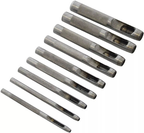 Juego Sacabocados Golpe 9 Piezas De 3 A 12 Mm Full 0