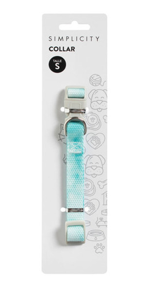 Collar Para Mascotas Simplicity Celeste Talle S 1