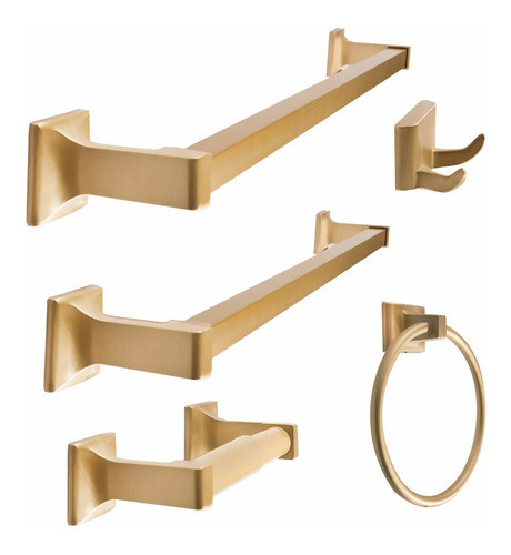 Set De 5 Accesorios Para Baño Bronce Satinado Sento -8ld9tf 0