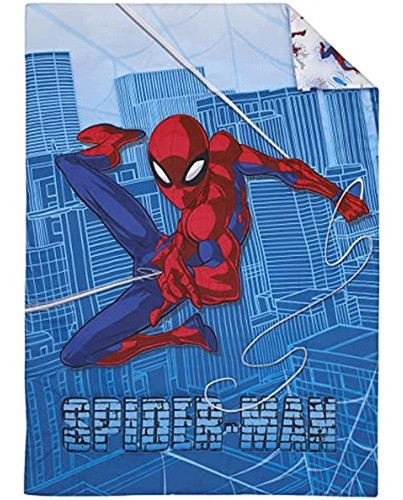 Marvel Spiderman Wall Crawler Red, White, And Blue Spider We 1